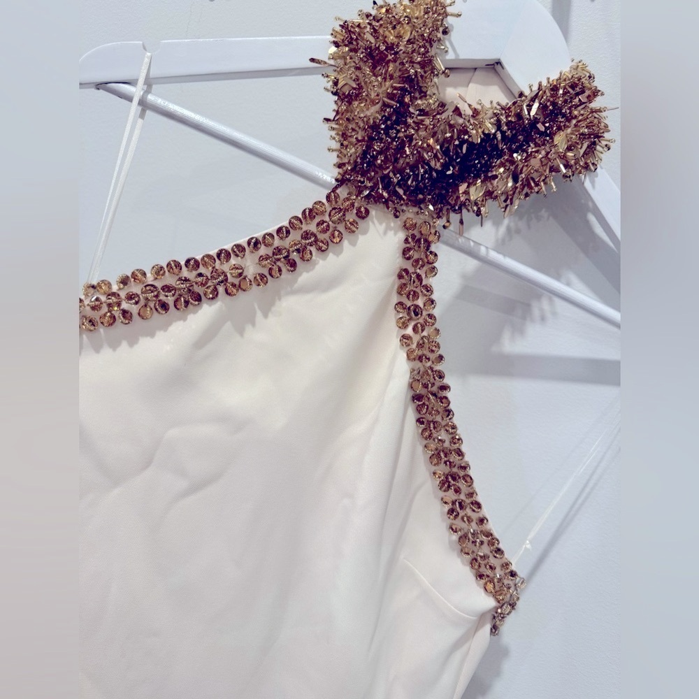 Tom Ford beaded fringe halter gown size 38 - Picture 15 of 16